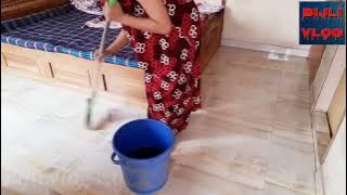 Bijli vlog / Tumpa vlog / No Bra / Desi girl floor cleaning by hand  #vlog20