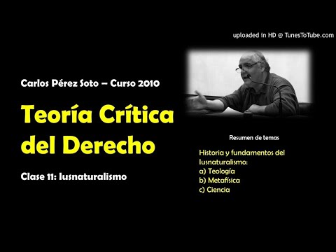 Teoría Crítica del Derecho (Clase 11) - Carlos Pérez Soto