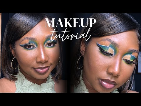 Creative Makeup with tape- COLORFUL EYESHADOW Tutorial