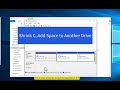 [2 Ways] Shrink C Drive Add Space to Another Partition