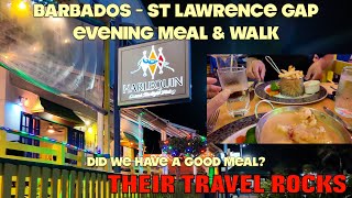 Barbados Travels St Lawrence Gap Evening Meal What was it like? Bars & Walk Down the Gap& More Rain!