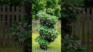 I Built A Spiral Strawberry Tower (Watch It Grow) 🍓
