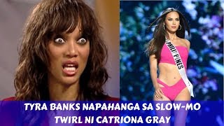 Pati si Tyra Banks NAPANGANGA sa Preliminary Performance ni Catriona Gray