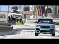 شاب حقير يسرق رنج روفر من فتاة و الفتاة تطلب الفزعة من راعي الشاص || قراند 5 مطاردة - GTA V PC