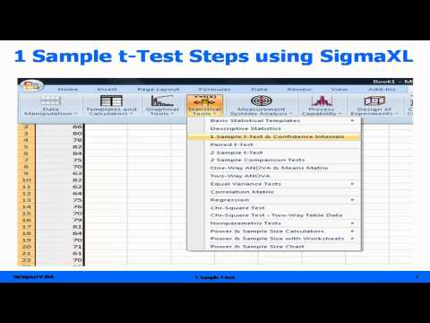 Six Sigma T-test