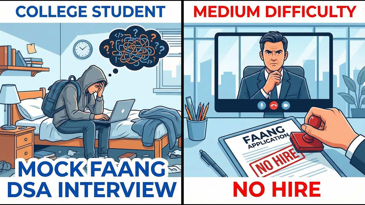 Mock FAANG DSA Interview With College Student - Medium Difficulty - No Hire