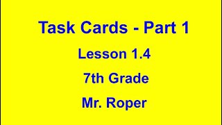 Task Cards - Part 1