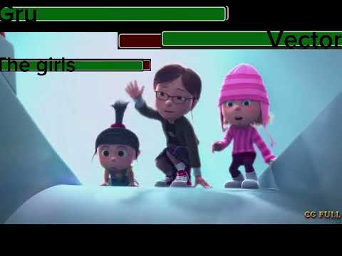 Gru vs vectors with healthbars (final battle)
