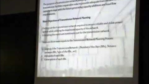 Guest Lecture on Transmission Planning -Part 1- Organized by Electrical Engineering Society