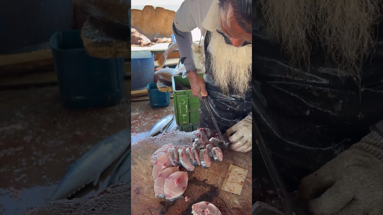 WoW! 🔥World fastest seer fish slicing expert! 🥷⚔️ 