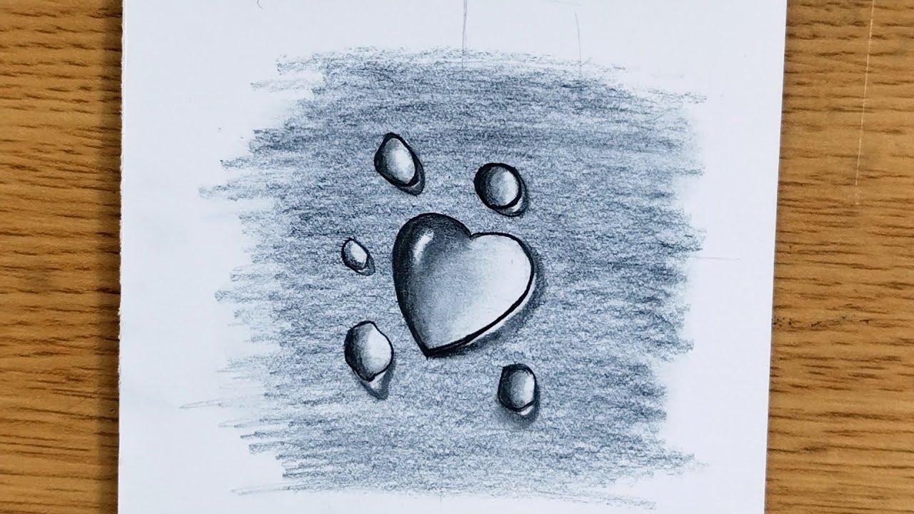 How To Draw 3D Heart || How to draw easy drawing || How to draw step by ...