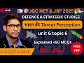 Threat Perception in India | Defence &amp; Strategic Studies UGC NET/JRF Unit 6 topic 6th