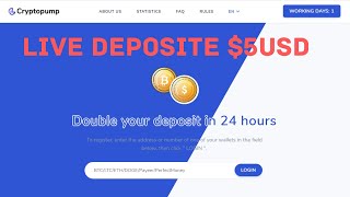 cryptopump.ltd New Doubler Sites +200% After 24 Hours 5💲 live Deposit Done Legit Sites 2020 screenshot 5