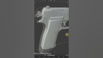 Quick Tip: Realistic animation of 9mm Pistol in Blender | #blender #shorts | 2023 #blendershorts