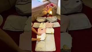 Packing with double vacuum compression bags?! 🤯 #jennibag #travelhacks #shortvideo