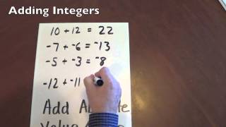 Adding Integers - Middle School Math