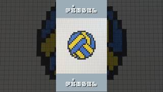 Pixel Art Voleybol Topu Nasıl Çizilir? 🏐 #pixelart #voleybol #spor #çizim