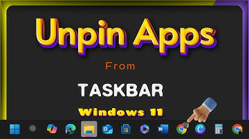 How to Unpin - Remove Apps from the Taskbar (bottom screen) on Windows 11 & 10 Laptop PC