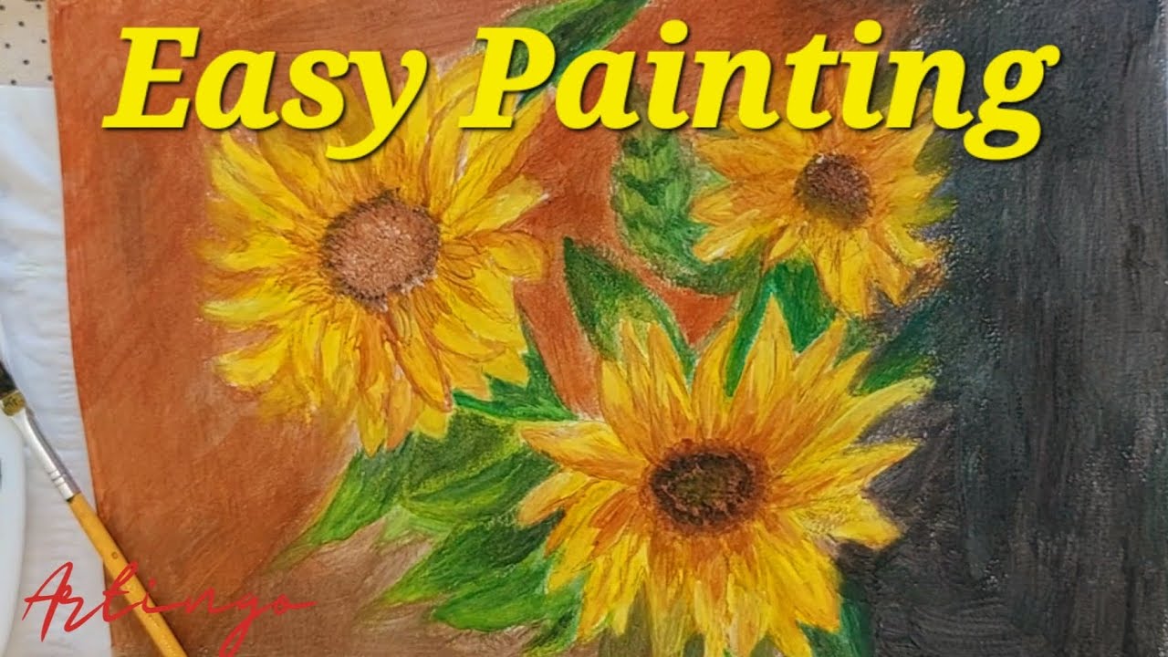 Easy Flowers Painting 🌼 🌼🌼 - YouTube
