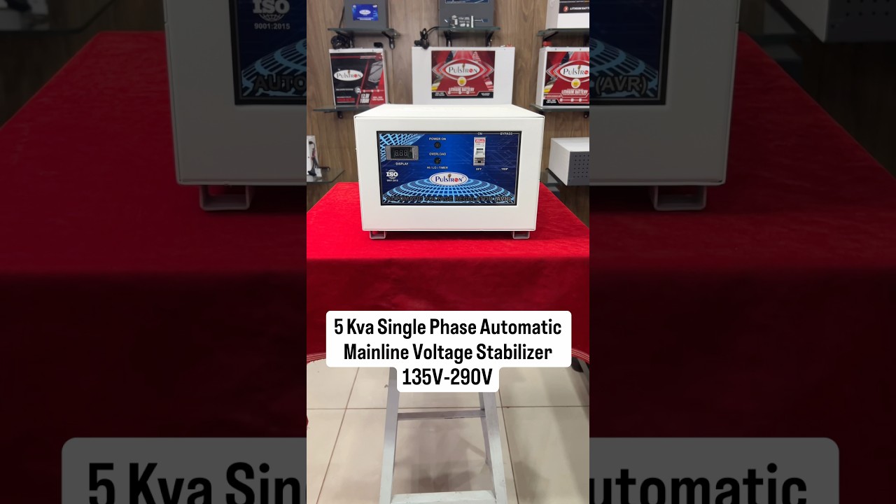 Pulstron 5 Kva Single Phase Automatic Mainline Voltage Stabilizer 135V-290V 