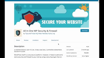 How to setup the All in one WP security and firewall plugin on a WordPress website