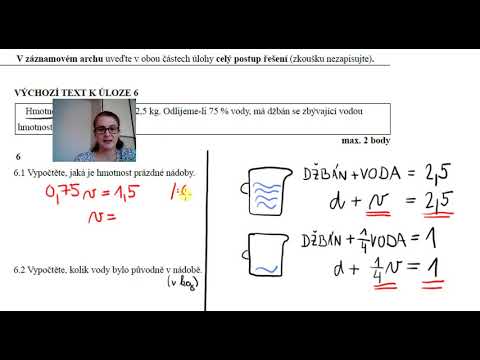 Slovní úloha na řešení rovnic. 8. třída nebo jako opakování před přijímačkami CERMAT.