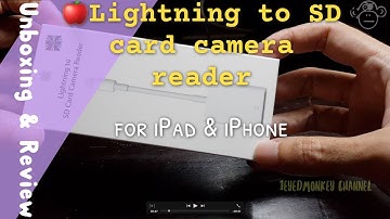 Apple lightning SD card camera reader for ios devices unboxing and review