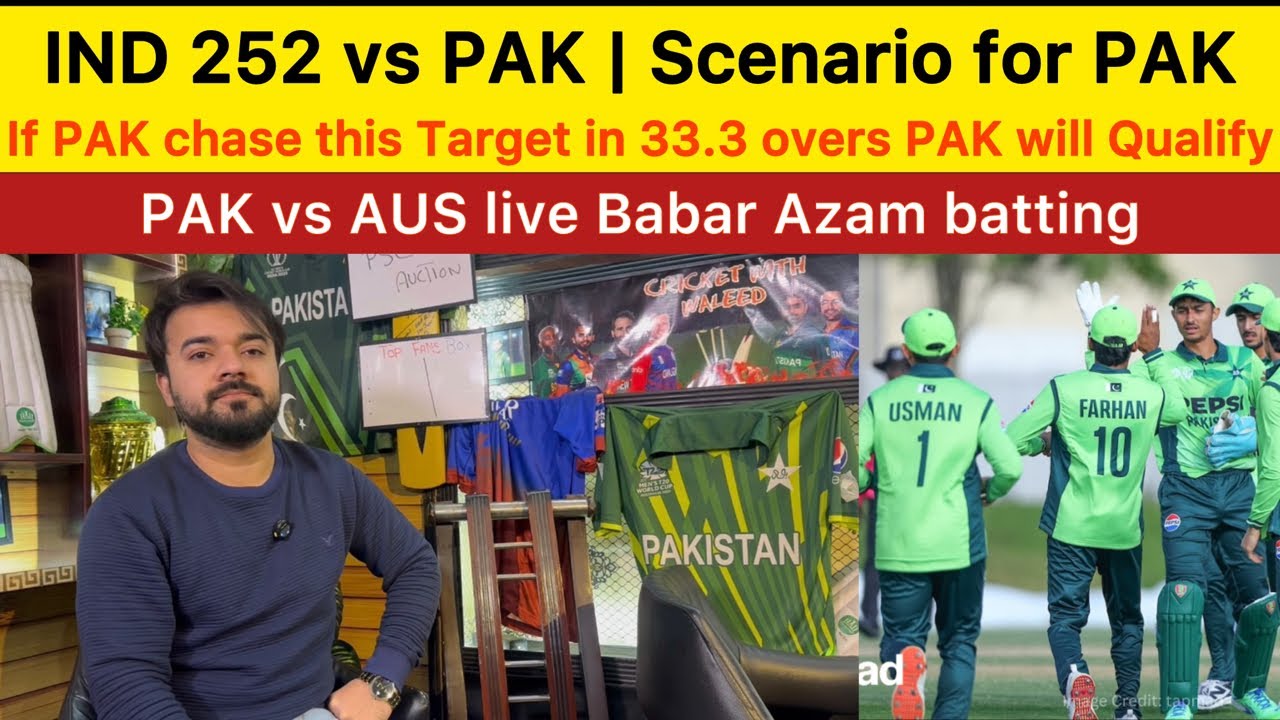 INDIA 252 vs PAK scenario for Pakistan chase this in 33.3 overs | PAK ...