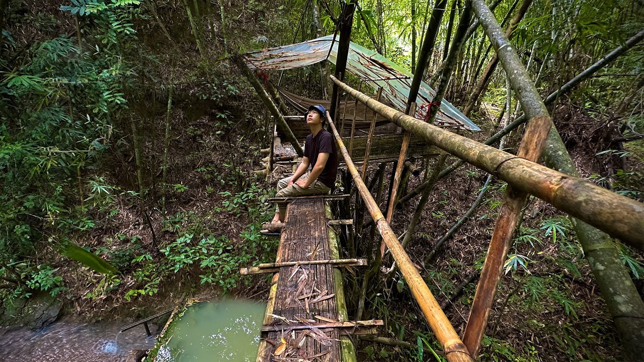 3วัน2คืนในป่า นอนห้างคู่กลางกอไผ่สูง6เมตร..!!