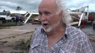 Tornado damage in east Texas