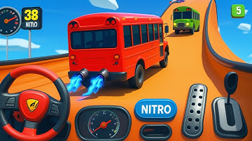 Crazy Bus Mega Ramp Impossible Racing Bus Stunts Impossible Tracks Android Gameplay Video P-03 #10