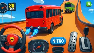 Crazy Bus Mega Ramp Impossible Racing Bus Stunts Impossible Tracks Android Gameplay Video P-03 #10 screenshot 4