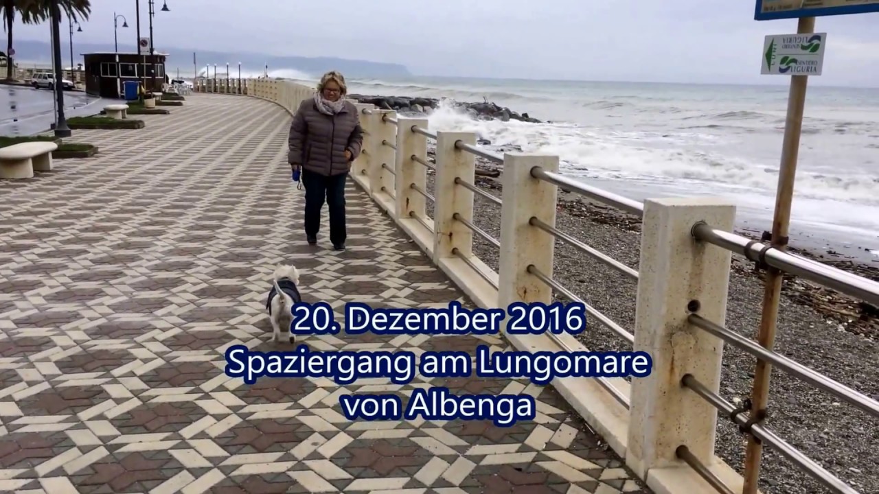 Dienstag 20  Dezember 2016 Spaziergang am Lungomare von Albenga