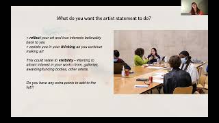 Artist Statement Writing Workshop