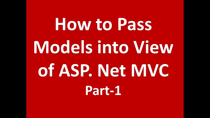 How to Pass Models into View of asp.net MVC Part-1