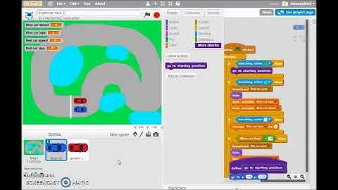 Car race game in Scratch part 2