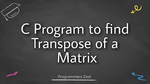 C program to find Transpose of a matrix
