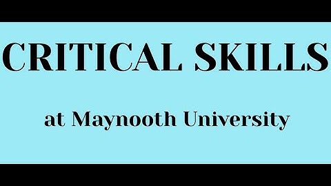 Critical Skills at Maynooth University