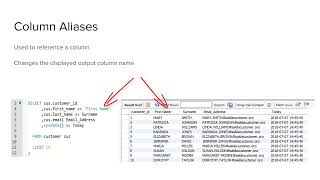 Business & Data Analysis with SQL - 16 Table and column aliases