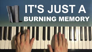 Video thumbnail of "How To Play - It's just a burning memory (Piano Tutorial Lesson) | The Caretaker"