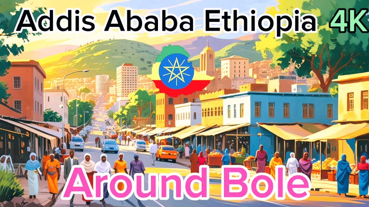 Addis Ababa Walking Tour BOLE @Night 🇪🇹 Ethiopia [4K - YouTube
