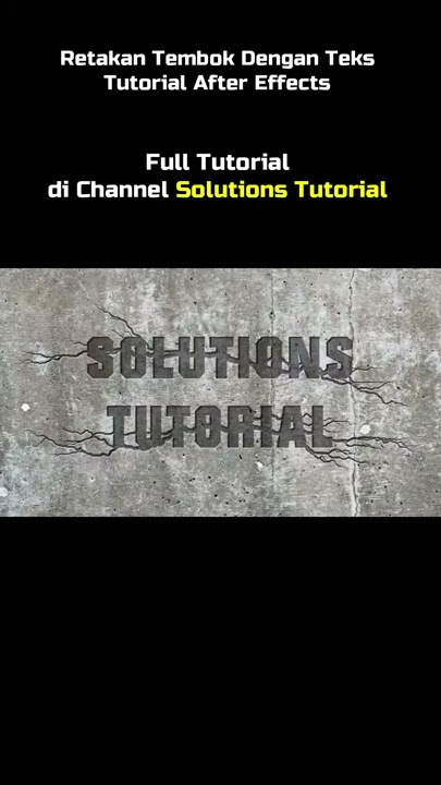 Wall Cracks With Text - After Effect Tutorials