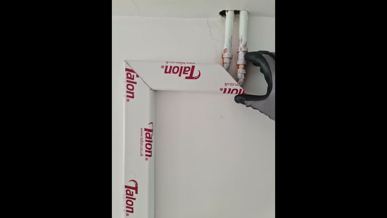 DIY radiator copper pipes covered with pvc ducting 