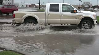 Severe storms cause street flooding in Augusta, KS - 5/24/2019