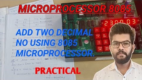 Add Two decimal no using 8085 microprocessor.