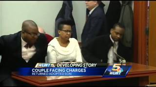 Couple pleads not guilty to charges over returned adopted son