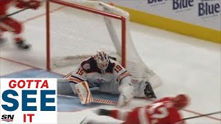 GOTTA SEE IT: Mikko Koskinen Stretches Out And Makes A Fantastic Glove Save GOTTA SEE IT: Mikko Koskinen Stretches Out And Makes A Fantastic Glove Save