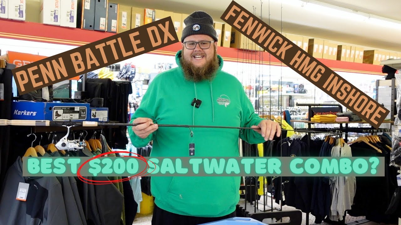 Best $200 Saltwater Fishing Combo Rod & Reel? Penn Battle DX Fenwick HMG  Inshore. 