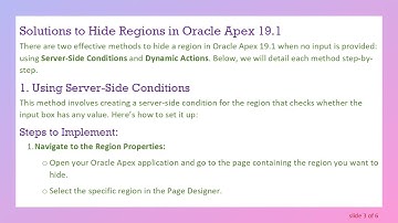 How to Hide the Oracle Apex 19.1 Region When No Data is Found