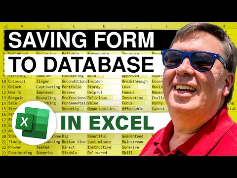 Excel - Saving Form to Database: Episode 1503